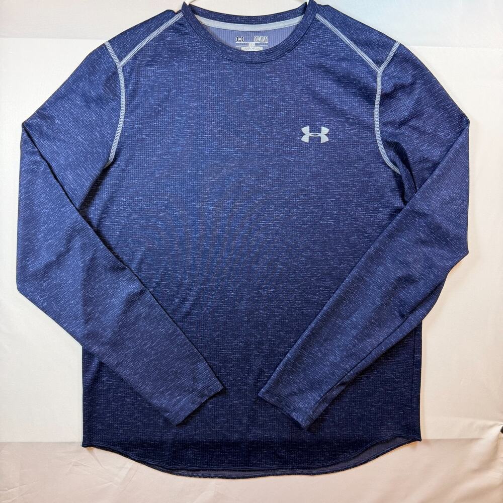 Under Armour HeatGear Loose Long Sleeve Shirt Mens Blue Size Medium